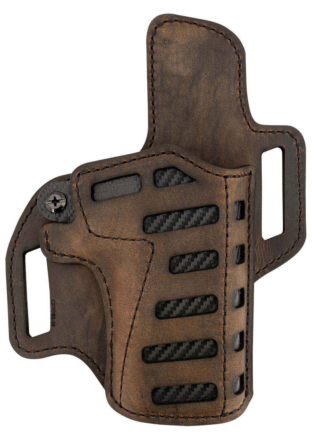 Versacarry Compound OWB Holster Size 02 Brown Water Buffalo Leather Belt Slide