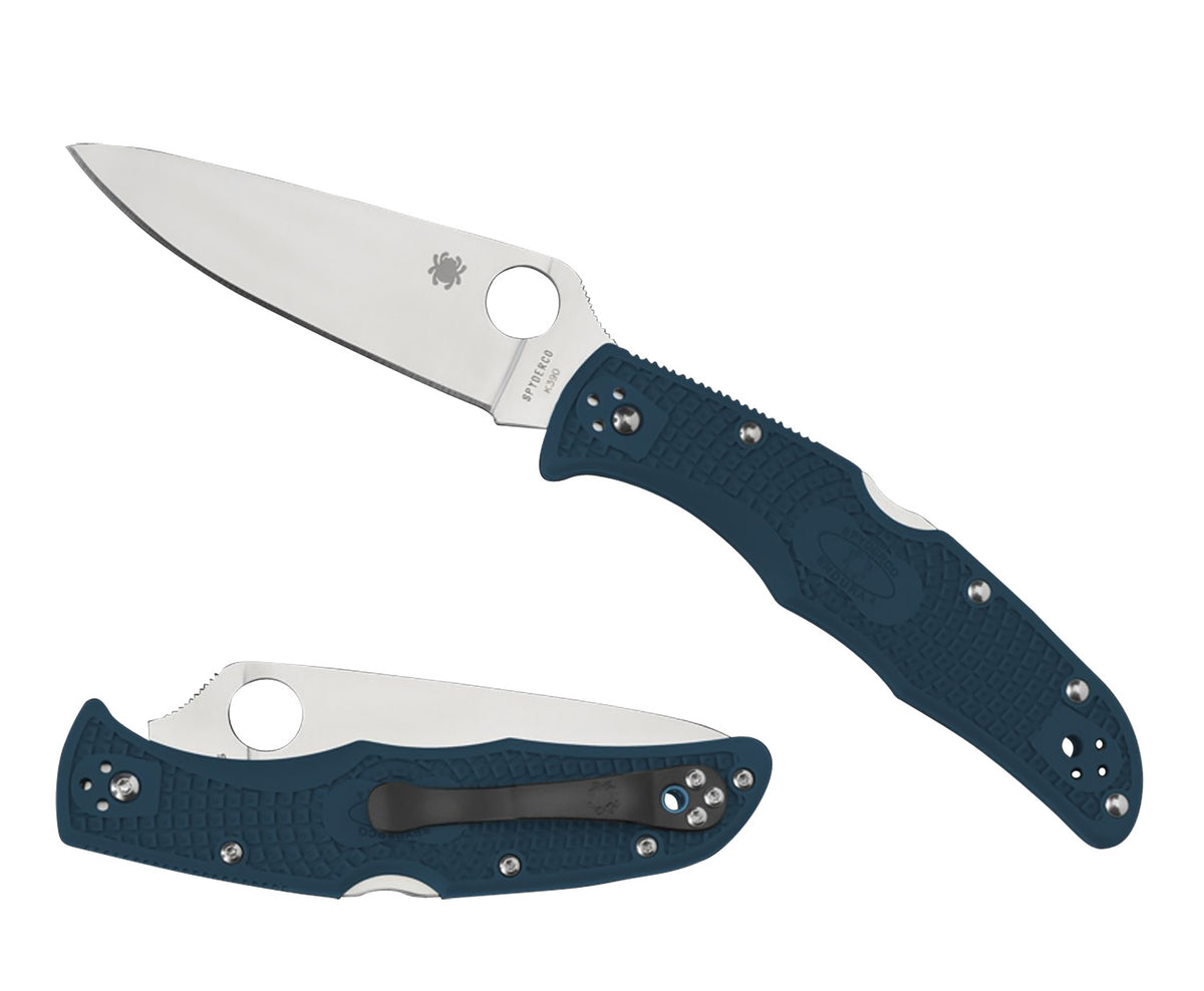 Spyderco Endura 4 Lightweight Folder 3.80" Plain Stonewashed K390 Blade with Pocket Clip