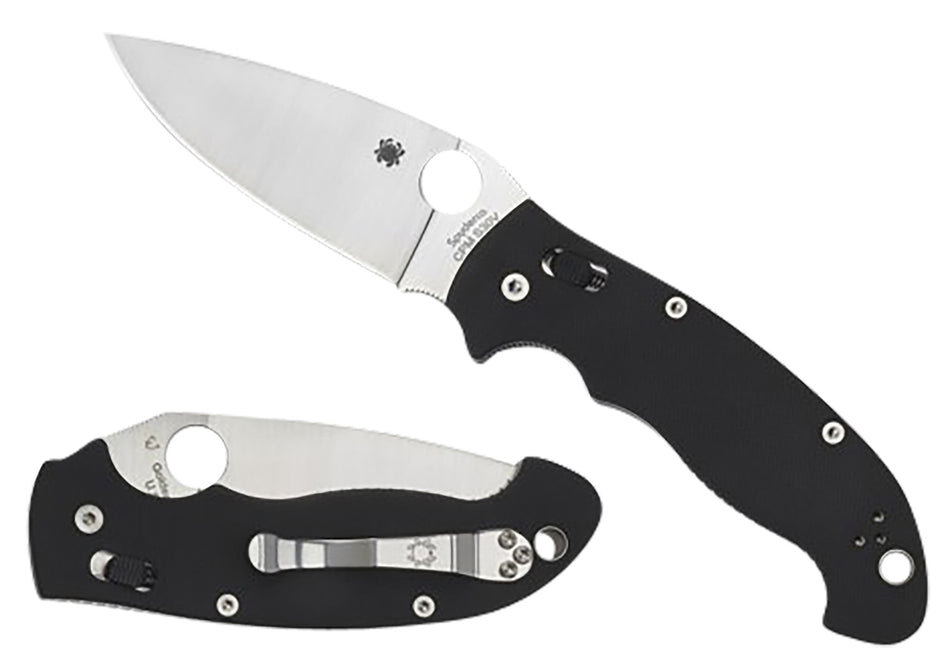 Spyderco Manix 2 XL C95GP2 3.85" Folding Knife Satin CPM S30V SS Blade Black Textured G10 Handle Ball Bearing Lock