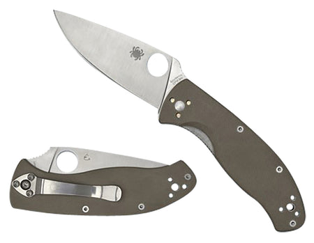Spyderco Tenacious C122GBNM4PS 3.35" Folding Knife Part Serrated CPM M4 Blade Brown Textured G10 Handle Pocket Clip