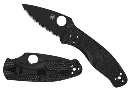 Spyderco C136PBBK Persistence Lightweight Black Oxide Blade 2.75" Folding Knife with FRN Handle