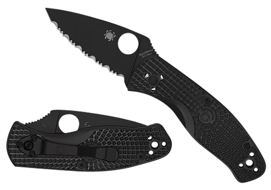 Spyderco C136PBBK Persistence Lightweight Black Oxide Blade 2.75" Folding Knife with FRN Handle