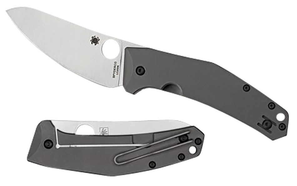 Spyderco C211TIP SpydieChef Salt Series 3.32" LC200N Blade Satin Titanium Handle Pocket Clip