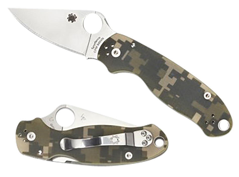 Spyderco C223GPCMO Para 3 2.95" Black DLC S45VN Blade Digital Camouflage Textured G10 Handle