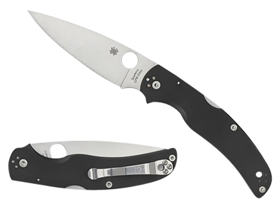 Spyderco C244GP Native Chief Lightweight 4.02" Folding Knife Stonewashed CTS BD1N SS Blade Black Textured FRN Handle