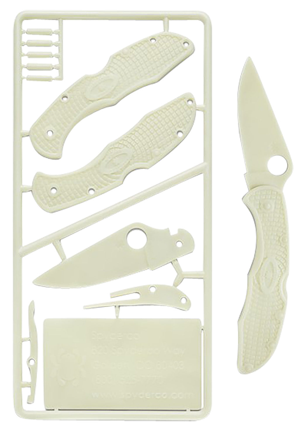 Spyderco PLKIT1 Delica 4 Kids Plastic Knife Kit Glow-In-The-Dark Ages 7 and Up