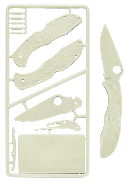 Spyderco PLKIT1 Delica 4 Kids Plastic Knife Kit Glow-In-The-Dark Ages 7 and Up