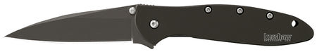 Kershaw Leek 1660CKT 3" SpeedSafe Assisted Drop Point Black DLC 14C28N Blade, Black DLC Stainless Handle & Pocket Clip - Made in USA