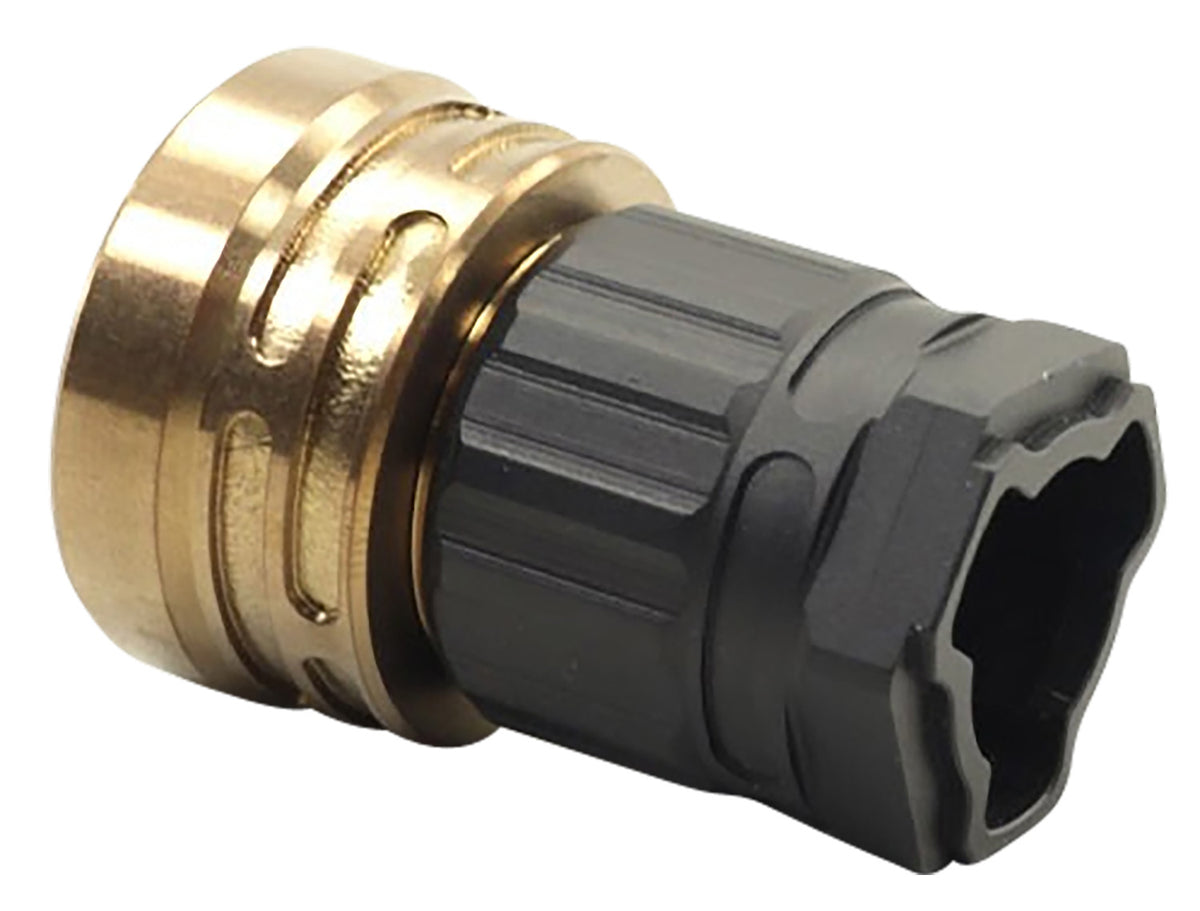 Q LLC Erect9r 9mm Suppressor Three-Way HK Tri-Lug Mount Black 17-4 Stainless 7075 Aluminum