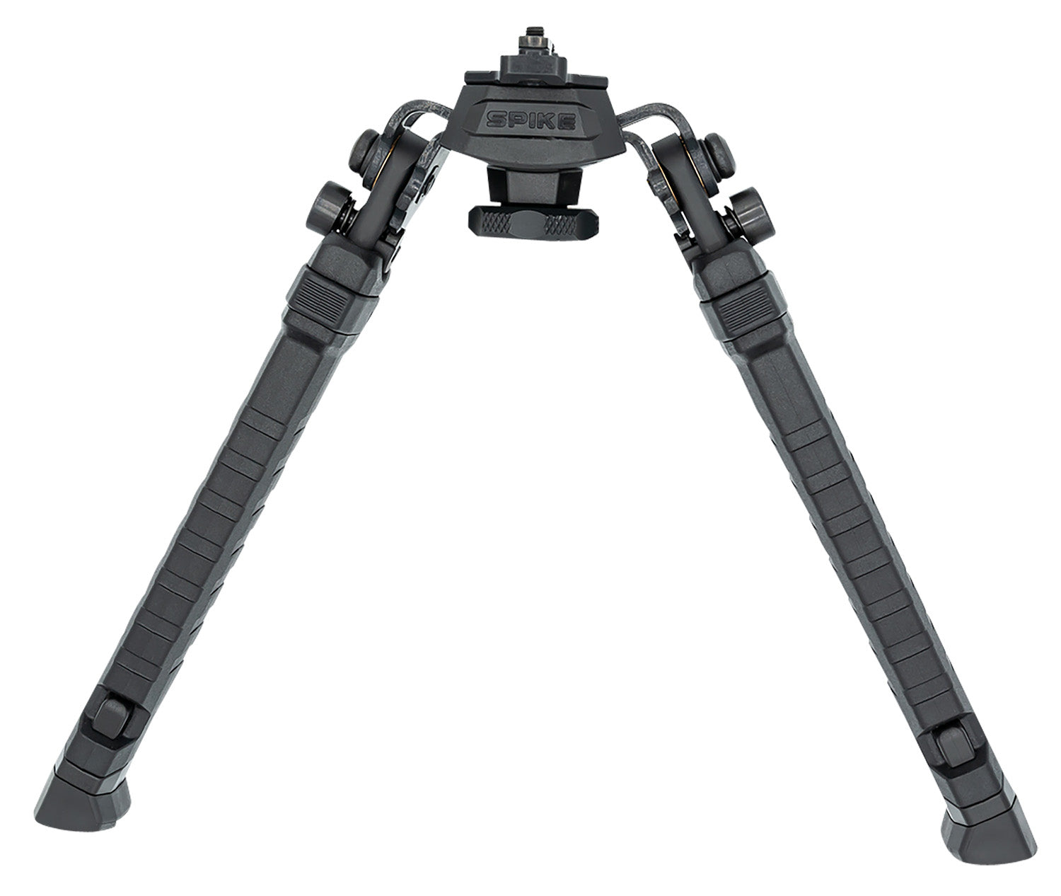 FAB Defense FXSPIKEB Spike Bipod 7.09"-11.42" Adj. Rotating Tilting Rubber Feet Picatinny Rail Black Polymer & Aluminum