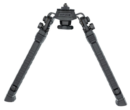 FAB Defense FXSPIKEB Spike Bipod 7.09"-11.42" Adj. Rotating Tilting Rubber Feet Picatinny Rail Black Polymer & Aluminum