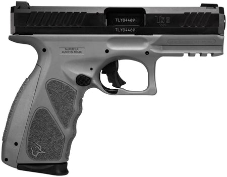 Taurus TS9 9mm Luger 17+1 Pistol, 4" Matte Black Steel Barrel, Gray Polymer Frame w/Picatinny Rail, Interchangeable Backstraps