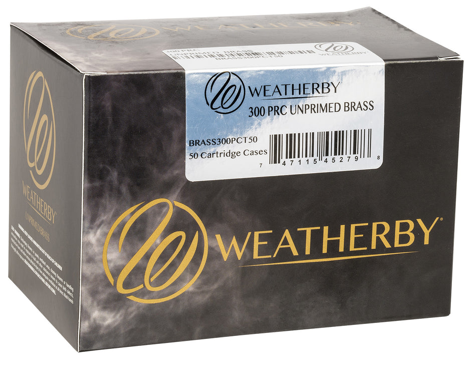Weatherby 300 PRC Precision Unprimed Rifle Brass 50/Box