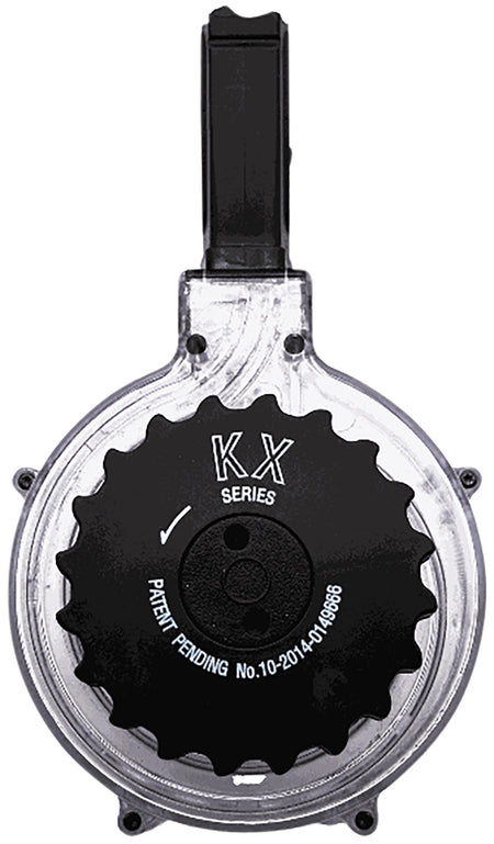 KCI USA KCIMZ036 50-Round Drum 5.56x45mm NATO Clear Polymer AR-15 Magazine