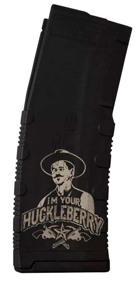 Black Rain Ordnance MAG30HUCKLEBERRY AR-15 30rd .223 Rem/5.56 NATO Huckleberry Engraved Polymer Magazine