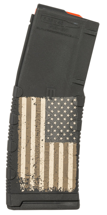 Black Rain Ordnance MAG30AMFLAG AR-15/M16/M4 30rd .223 Rem/5.56 NATO American Flag Engraved Polymer Magazine