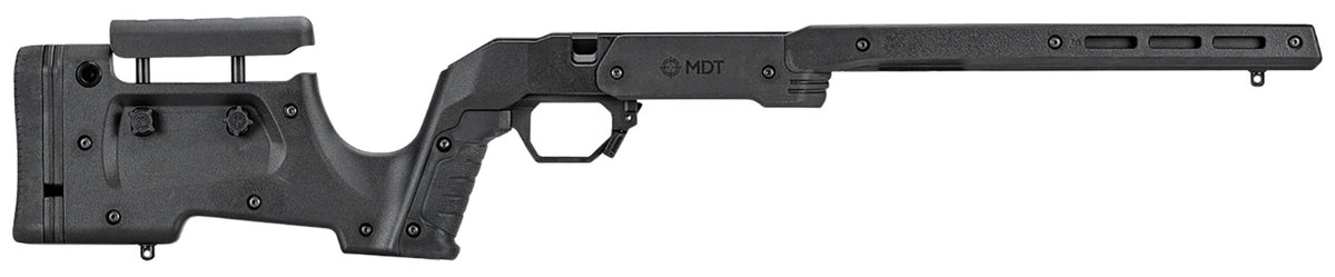 MDT 105524BLK XRS Chassis Black M-LOK Forend Adj. Cheekrest Interchangeable Grips Tikka T1X