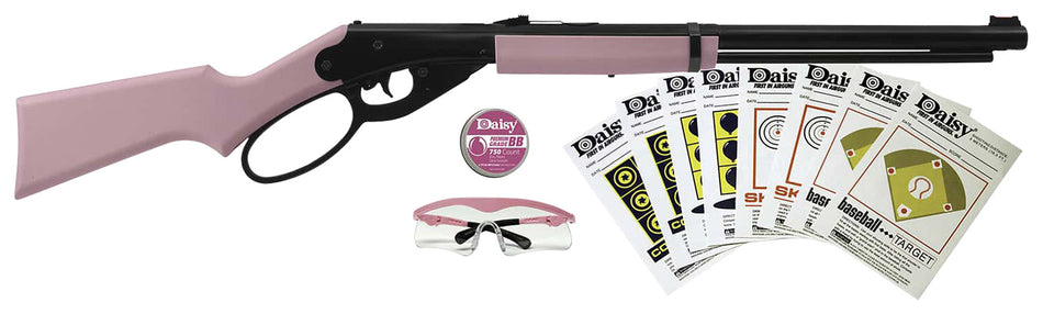 Daisy Carbine Fun Kit .177 Cal Spring Piston BB Gun 350 fps Pink with Ammo & Target