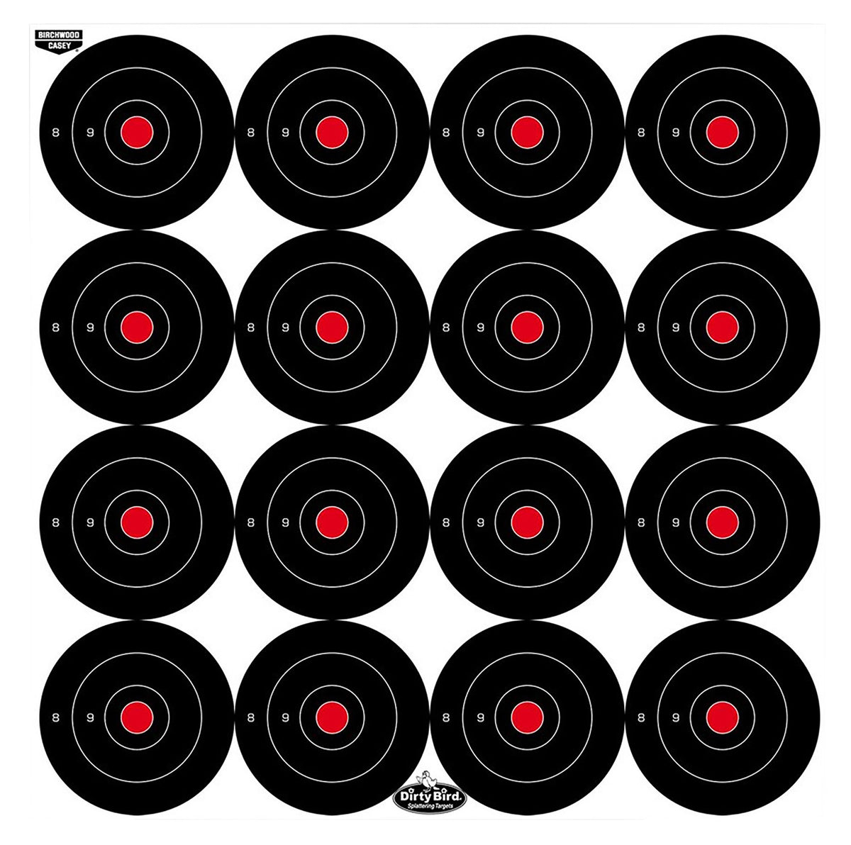 Birchwood Casey 35309 Dirty Bird 3" Bullseye Hanging Tagboard Target 12 PK Black/White