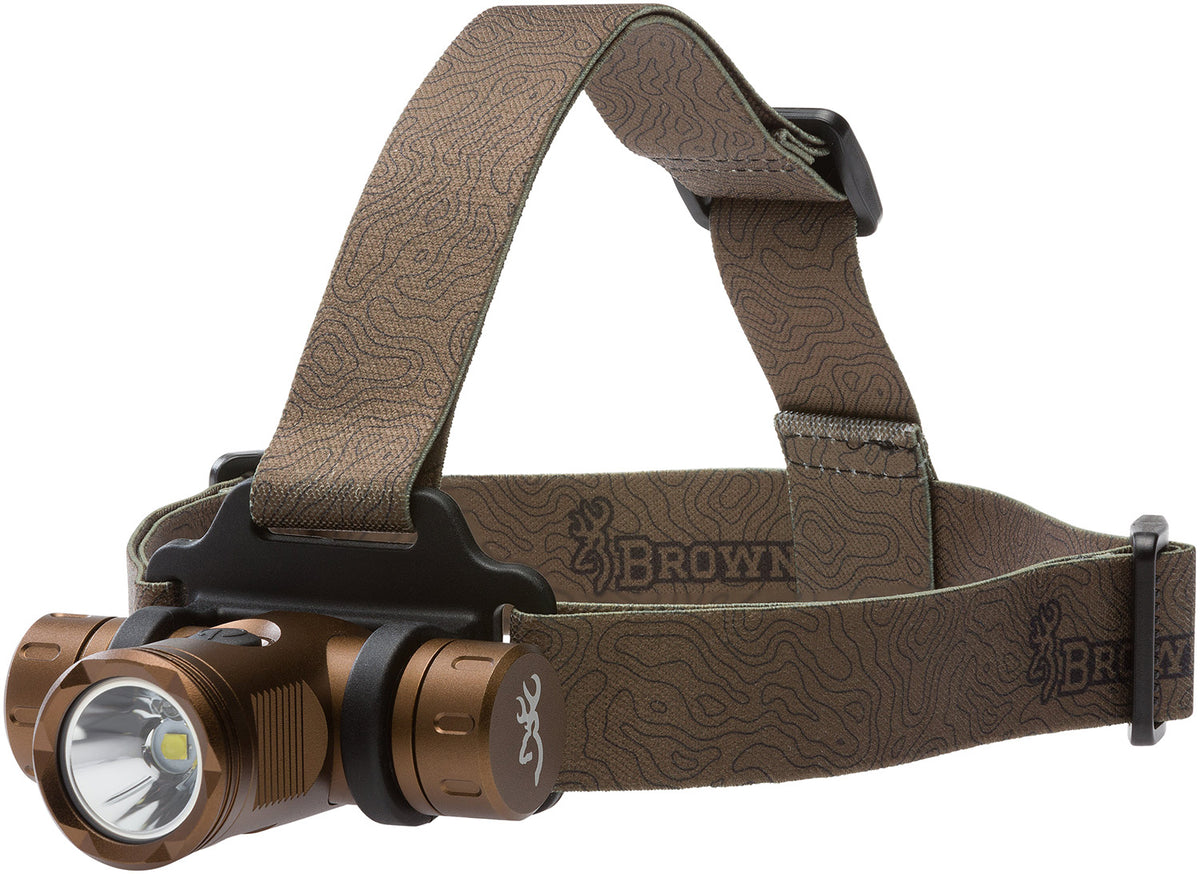 Browning Blackout Elite Rechargeable LED Headlamp 860 Lumens White Green Burnt Bronze