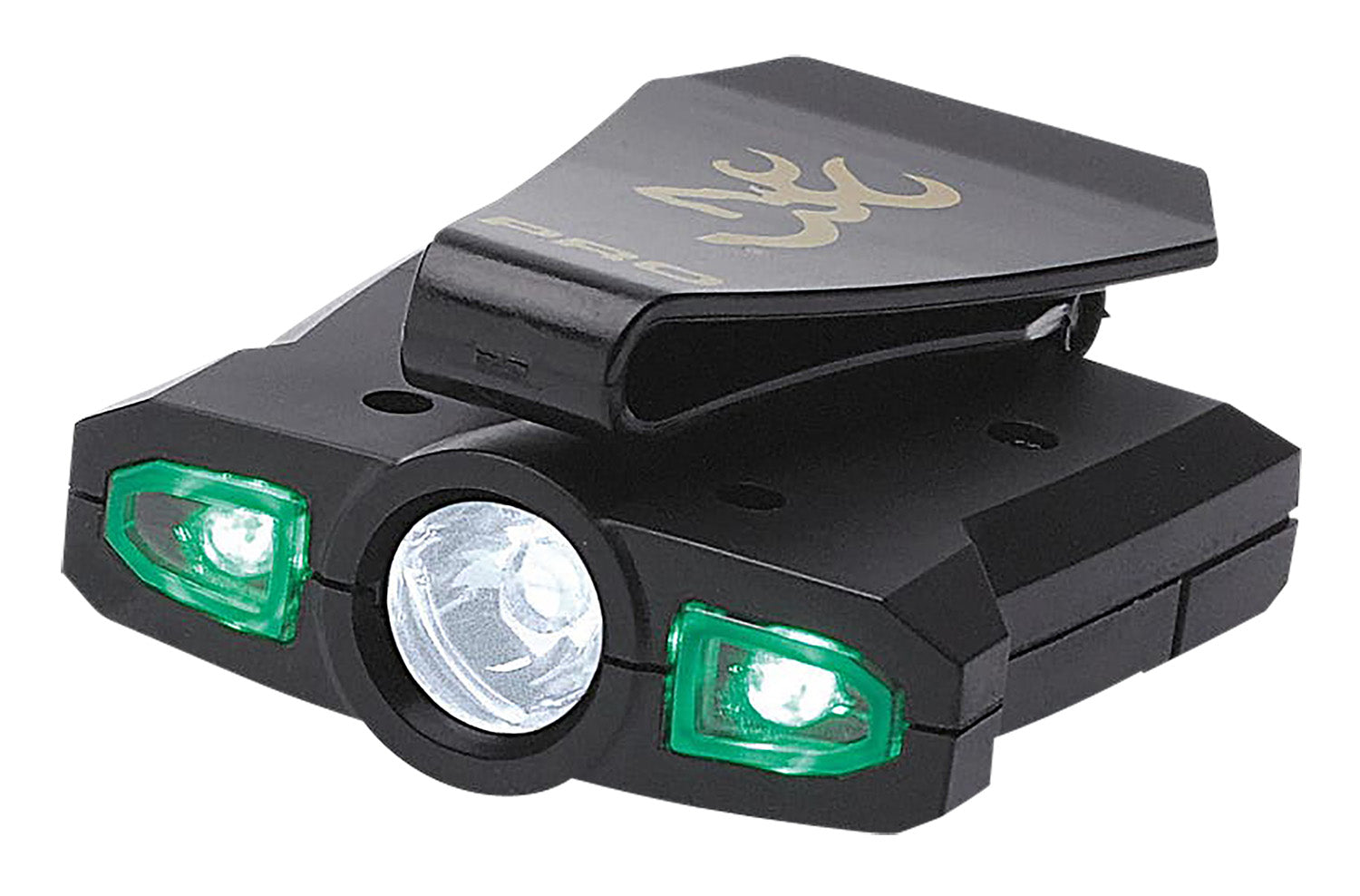 Browning Night Seeker Pro Adjustable Cap Light Black White/Green Nichia LED 12-76 Lumens