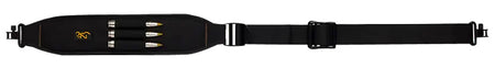 Browning All Season Black Neoprene Padded Rifle Sling with Cartridge Loops and Metal Swivels
