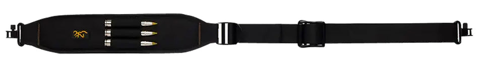 Browning All Season Black Neoprene Padded Rifle Sling with Cartridge Loops and Metal Swivels