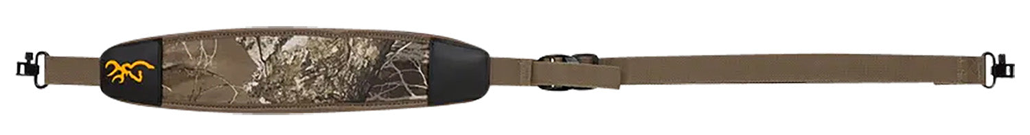 Browning Big Game Realtree Edge Neoprene Adjustable Rifle Sling with Rubber Pad and Metal Swivels