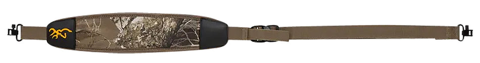 Browning Big Game Realtree Edge Neoprene Adjustable Rifle Sling with Rubber Pad and Metal Swivels