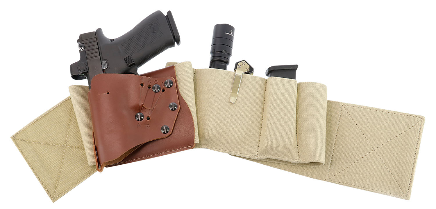 Galco UWERKHMED UnderWraps Elite Khaki Medium Belly Band Holster