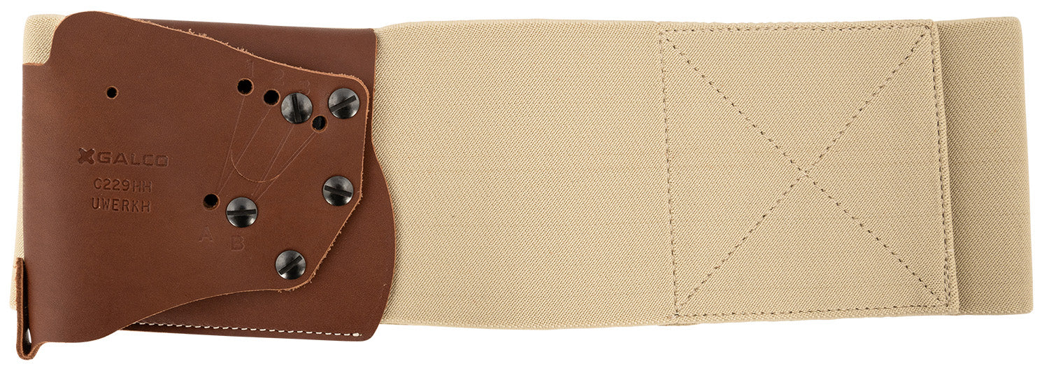 Galco UWERKHSM UnderWraps Elite Khaki Small Belly Band Holster