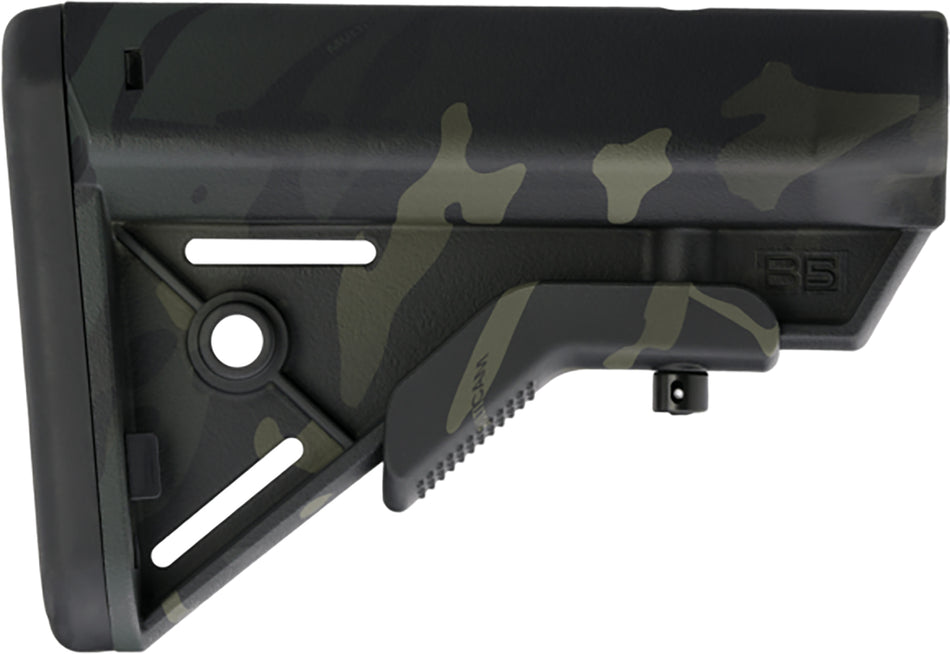 B5 Systems Bravo Black Multi-Cam Buttstock for AR-Platform Mil-Spec Receiver Extension