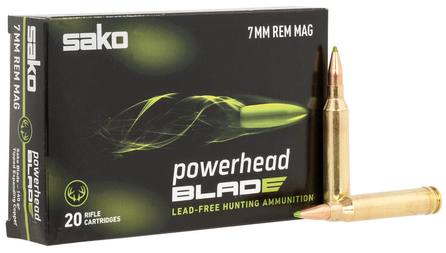 Sako 7mm Remington Mag JASPHB7MMRM140B PowerHead Blade Tipped Expanding Copper 140 Grain