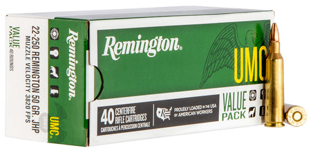Remington .22-250 Remington 23783 UMC Value Pack Jacketed Hollow Point JHP 50 Grain