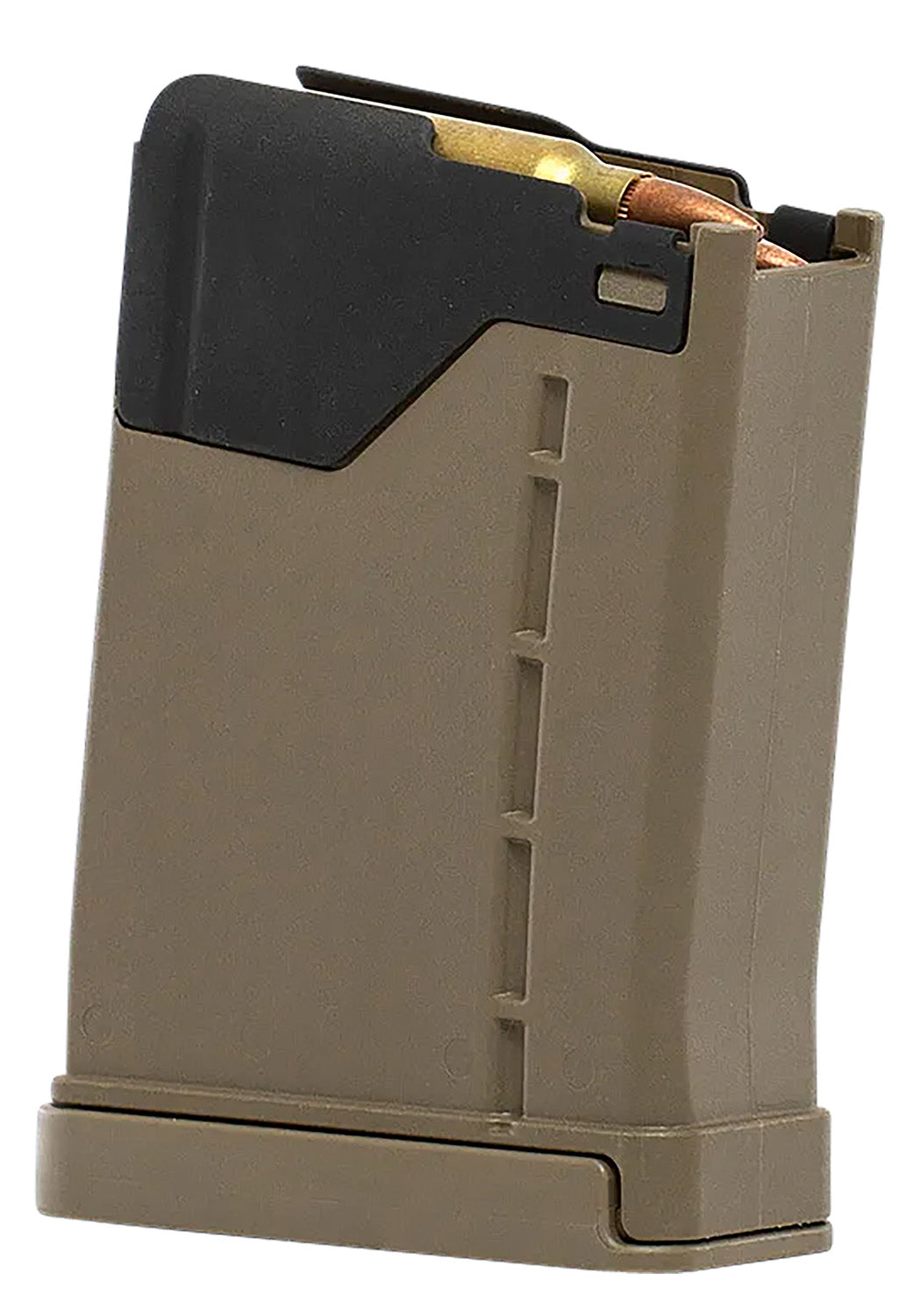 Lancer L5AWM 5.56x45mm 10rd FDE Polymer AR-15 Magazine with Steel Feed Lips