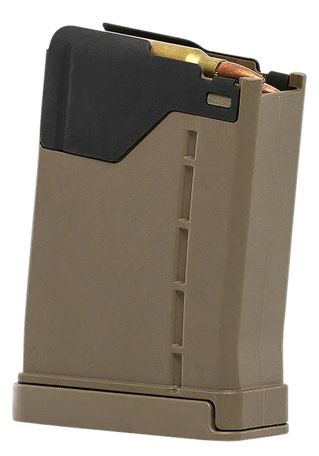 Lancer L5AWM 5.56x45mm 10rd FDE Polymer AR-15 Magazine with Steel Feed Lips