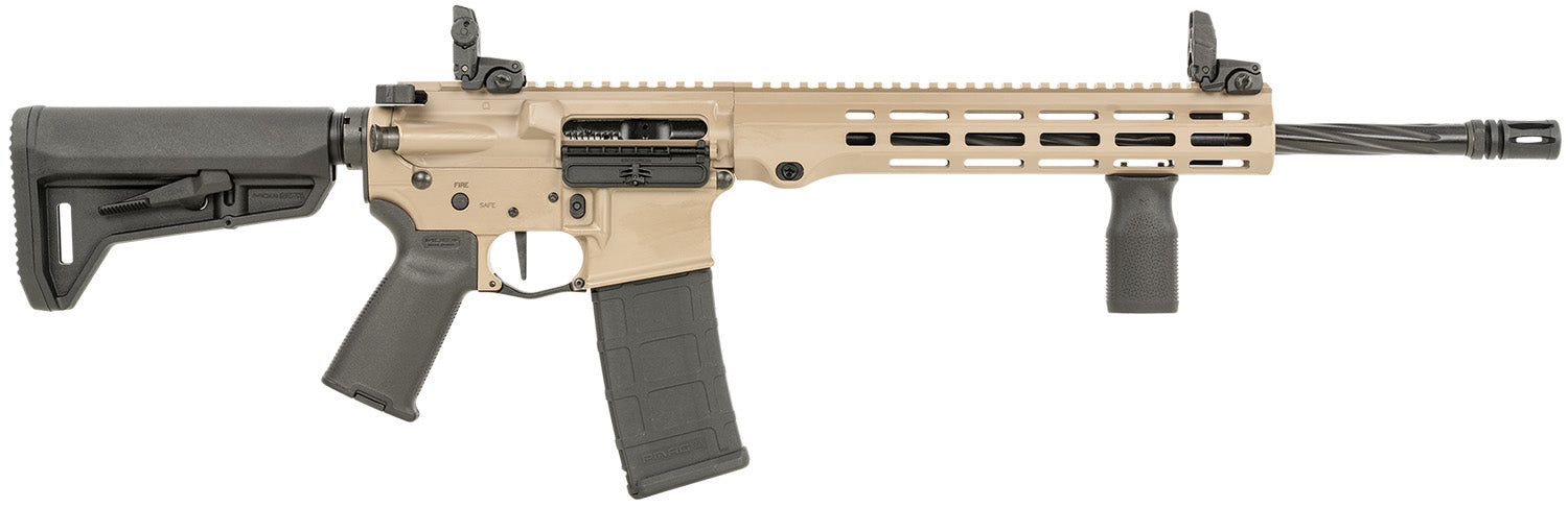Maxim Defense MD15 L 5.56x45 NATO Rifle - 30+1 Capacity, 16" Fluted Barrel, FDE M-LOK Handguard, Magpul SL-K Stock, MBUS Sights