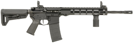 Maxim Defense MD15 L 5.56 NATO Rifle, 30+1 Capacity, 16" Fluted Barrel, Black M-LOK Handguard, Magpul SL-K Stock, MBUS Sights