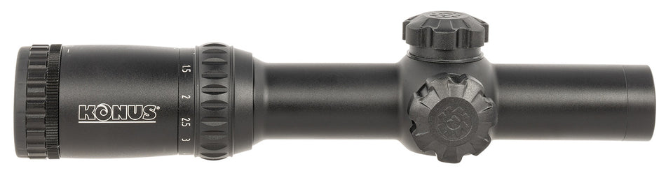 Konus 7182 KonusPro M-30 Black 1-6x24mm Dual Illumination Engraved Circle Dot Reticle