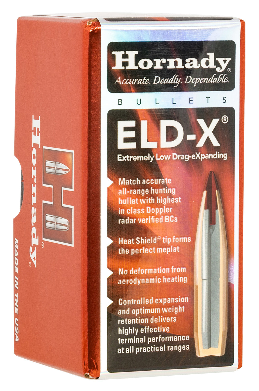 Hornady ELD-X 22 Cal .224 Diameter 80 Grain Expanding Hunting Bullets 100 Count