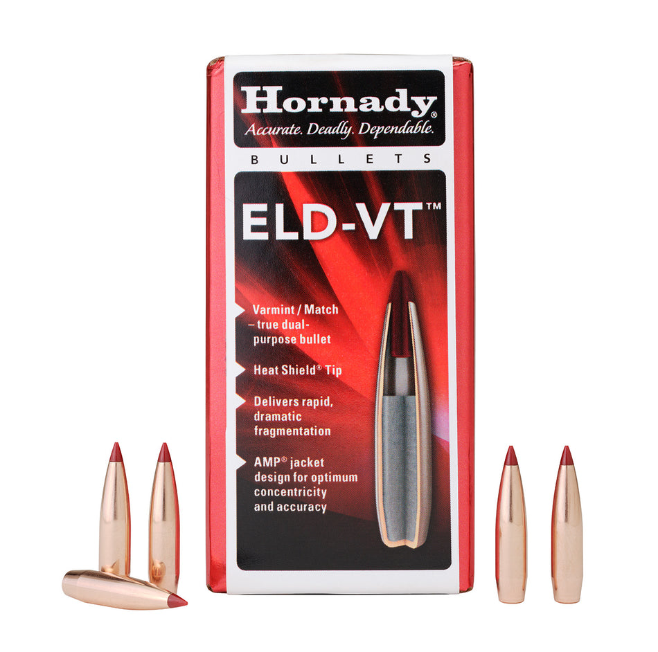 Hornady ELD-V 6mm .243 Diameter 80 Grain Low Drag Varmint Bullets 100 Count