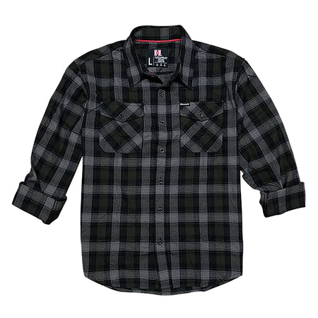 Hornady 32215 Relaxed Fit Flannel Button-Up Shirt 2XL Olive/Black/Gray