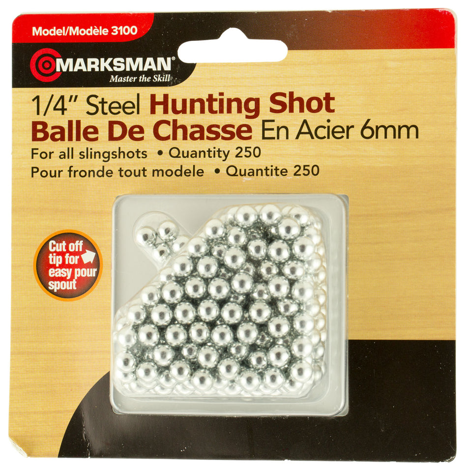Marksman 3100 Quarter-Inch Steel Shot for Slingshots 250-Count