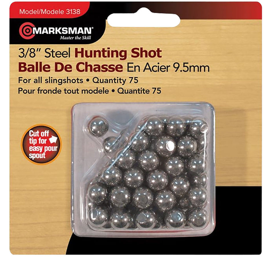 Marksman 3138 Steel Slingshot Shot 3/8" 250-Count Box