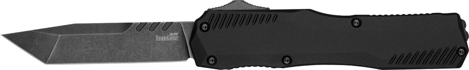 Kershaw Livewire Tanto 9000T 3.30" OTF Auto Black DLC CPM MagnaCut Blade, Black Anodized Aluminum Handle & Reversible Deep-Carry Clip