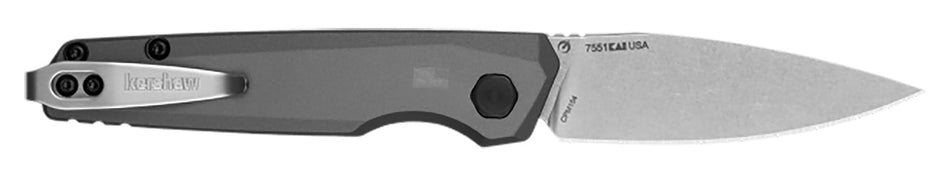 Kershaw 7551 Launch 18 Auto Folder 2.79" Spear Point CPM 154 Blade, Gray Anodized Aluminum Handle with Pocket Clip