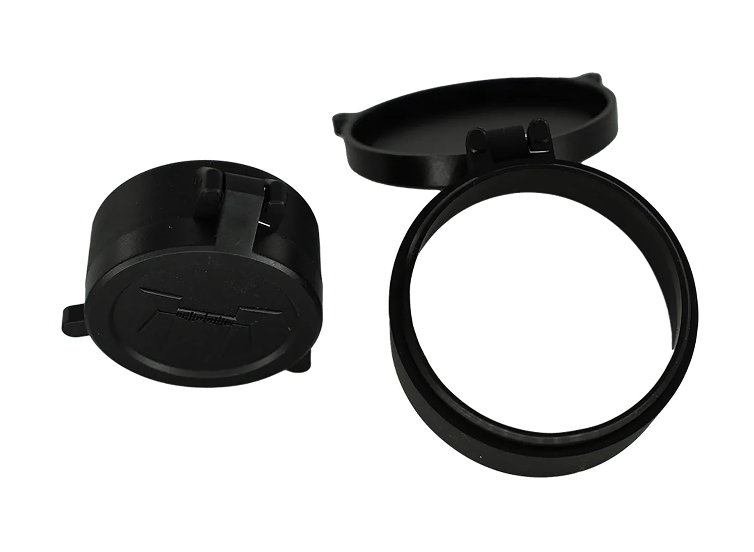 Huskemaw Optics Tactical Flip-Up Scope Lens Caps 56mm Black Rubber for 5-30x56mm Tactical Hunter Scope