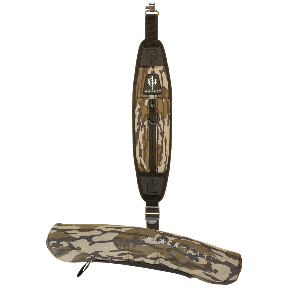 BlackHeart Max Adjustable Gun Sling Mossy Oak Bottomlands with Neoprene Scope Cover