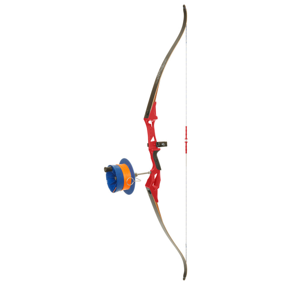 Fin Finder BankRunner Recurve Package Red Sidewinder Reel Right Hand