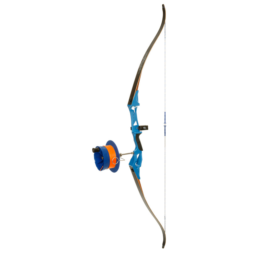 Fin Finder BankRunner Recurve Package Blue Sidewinder Reel Right Hand
